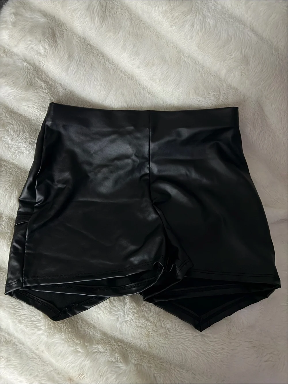 Windsor Black Faux Leather Skort